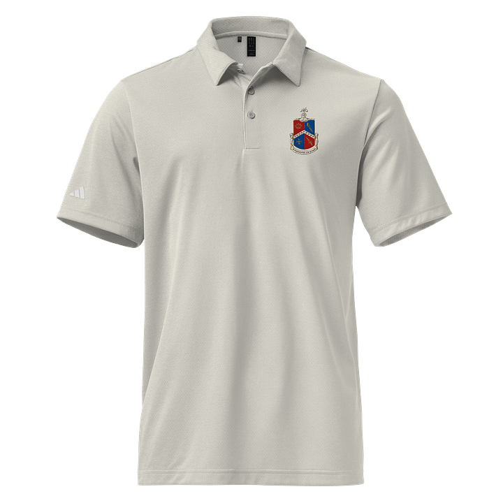 Alpha Delta Gamma Crest Space Dyed Polo by Adidas product image (1)