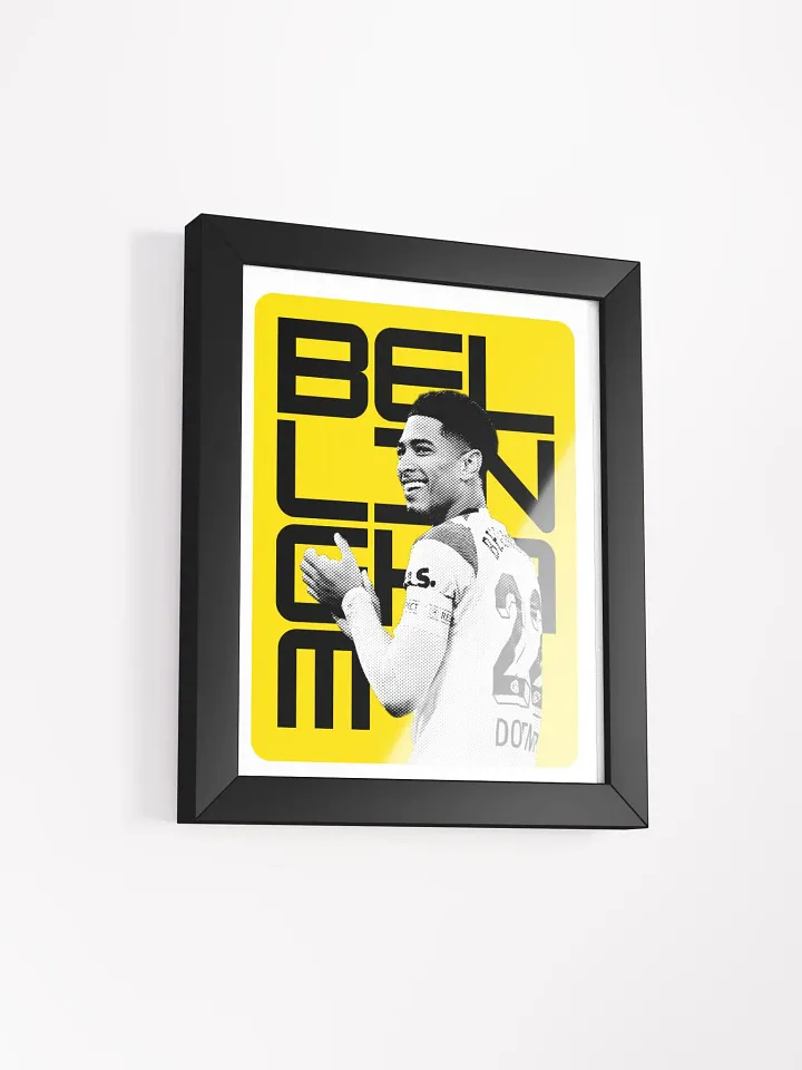 Jude Bellingham BW Borussia Dortmund Name Art Framed Print product image (1)