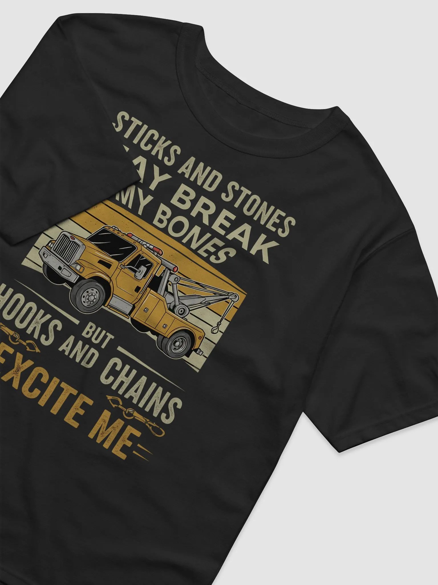 Funny Tow Truck T-Shirt – Hooks and Chains Excite Me – Tow Operator Gift product image (8)