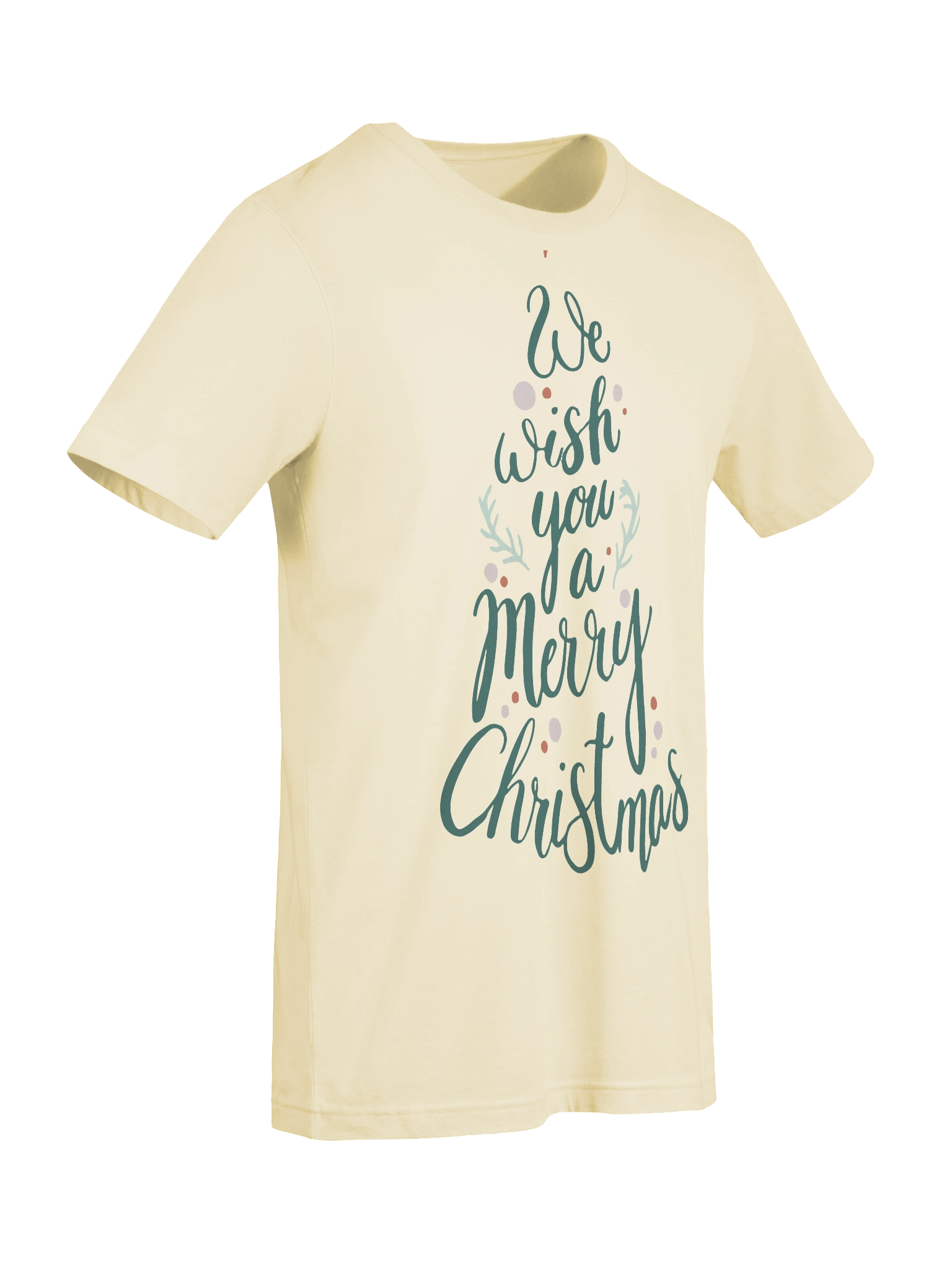 Wish You Merry Christmas Script Tree T-Shirt product image (69)