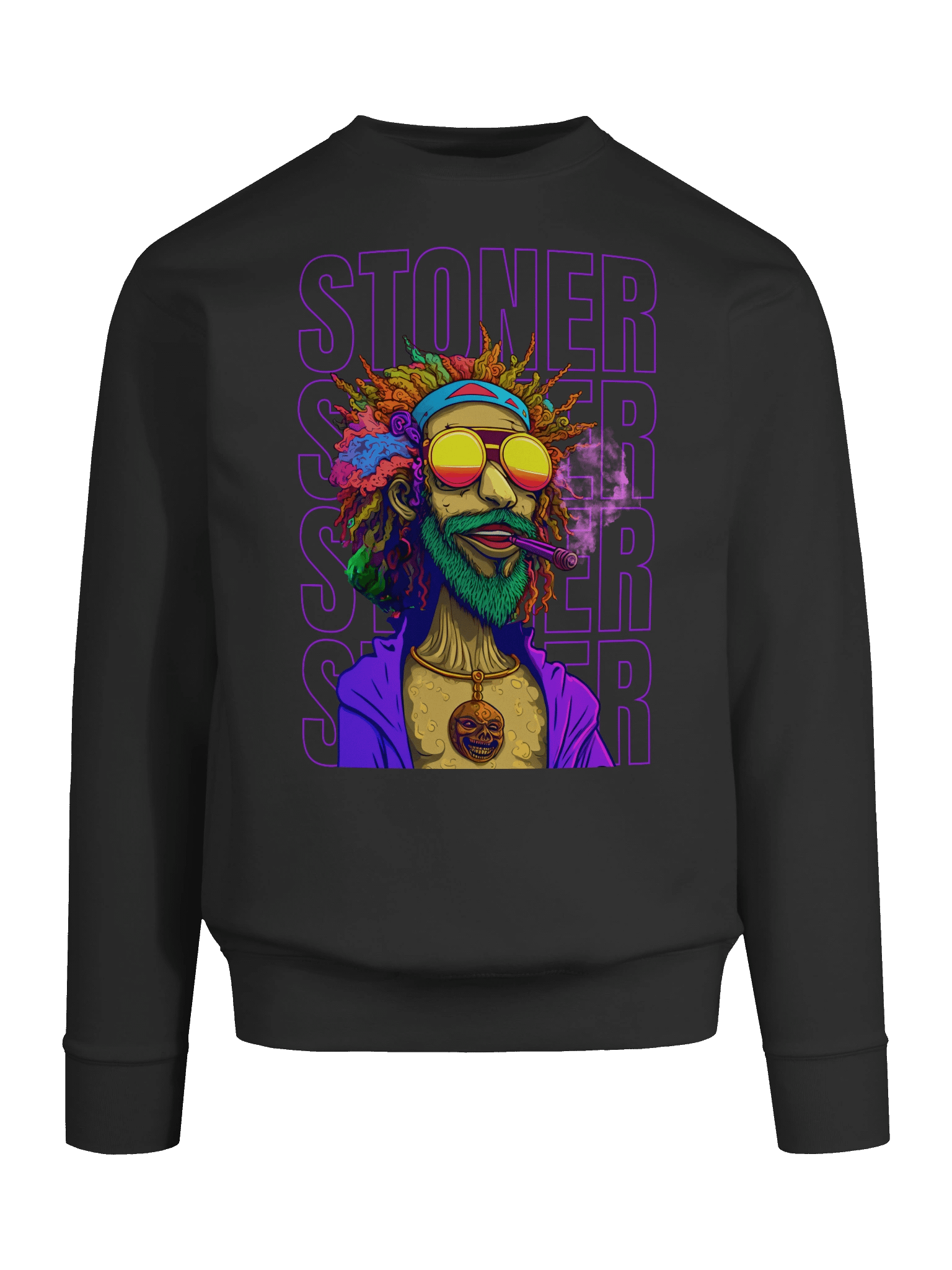 Psychedelic - Stoner Dude - Cannabis Design | Premium Unisex Sweatshirt product image (1)
