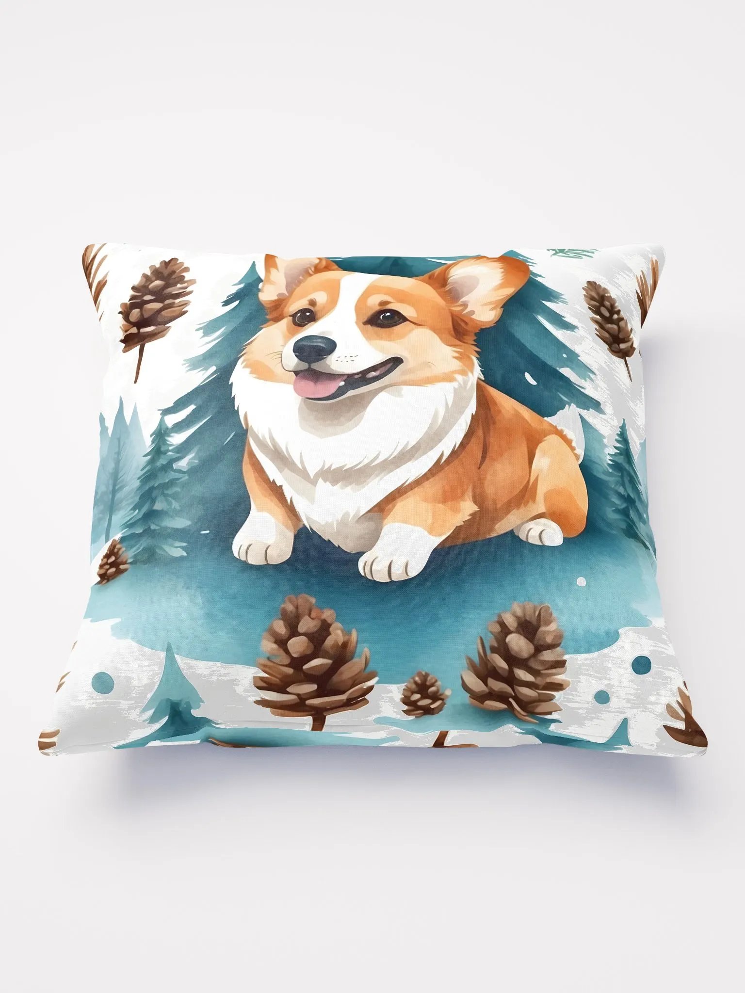 Corgi in a Wintry Forest product image (1)