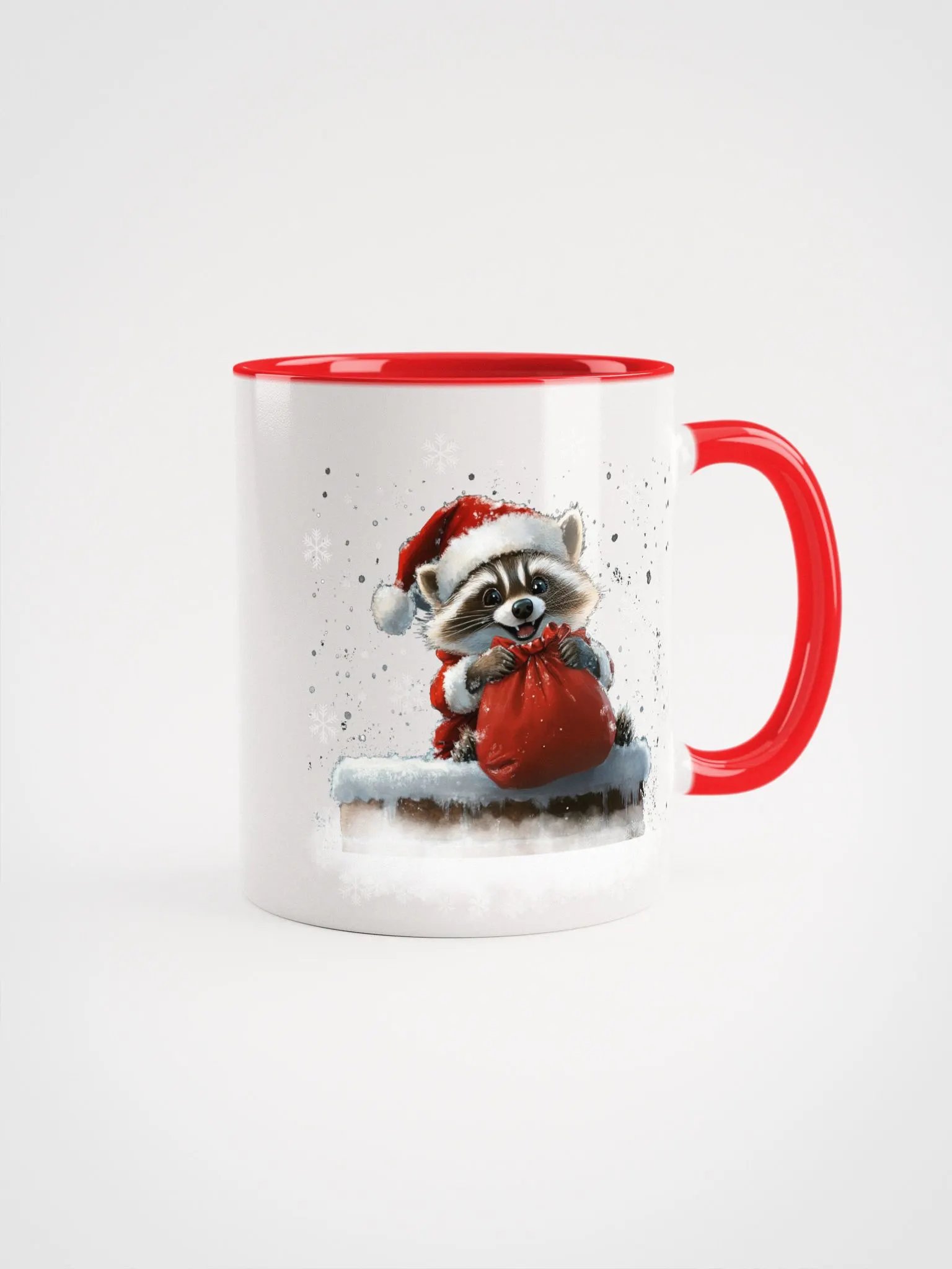 Santa Raccoon Ceramic Mug product image (1)