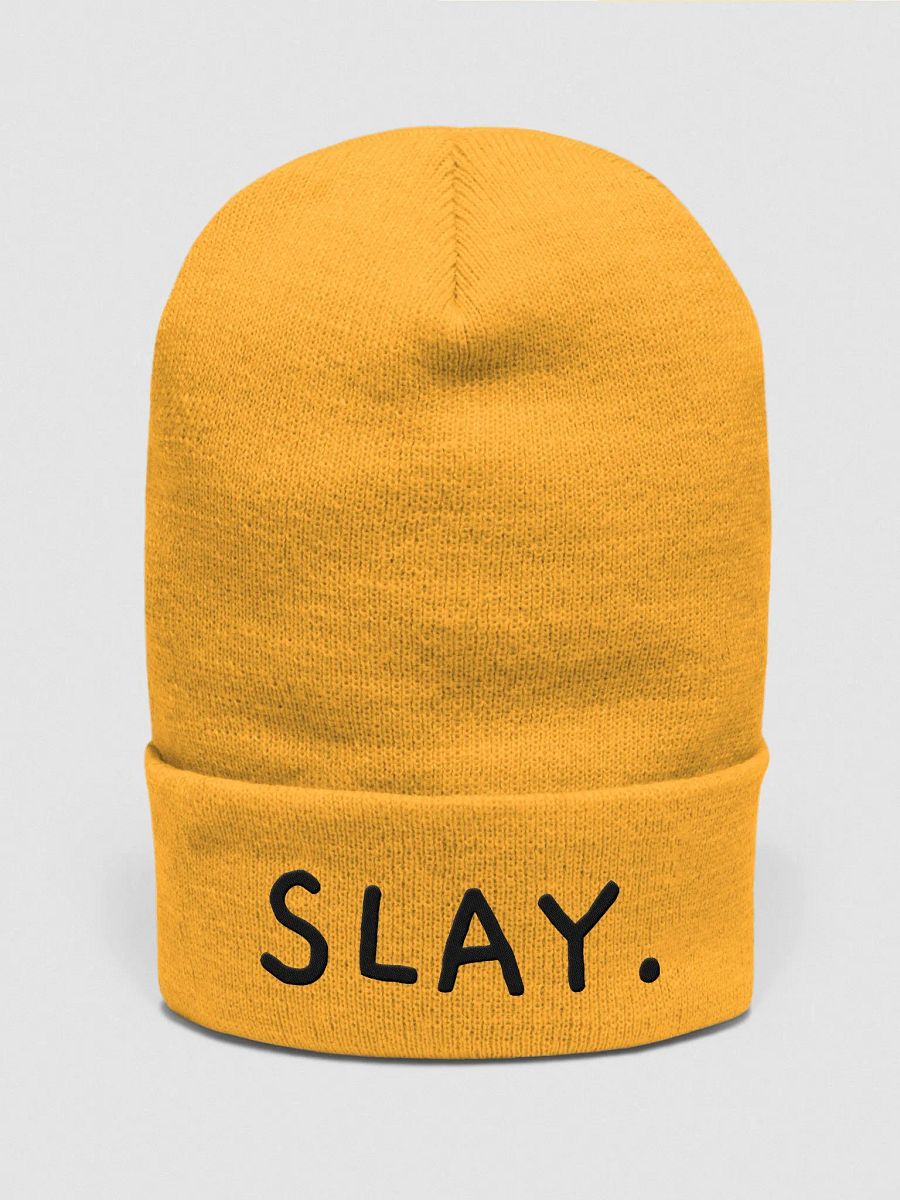 slay cuffed beanie - black font product image (1)