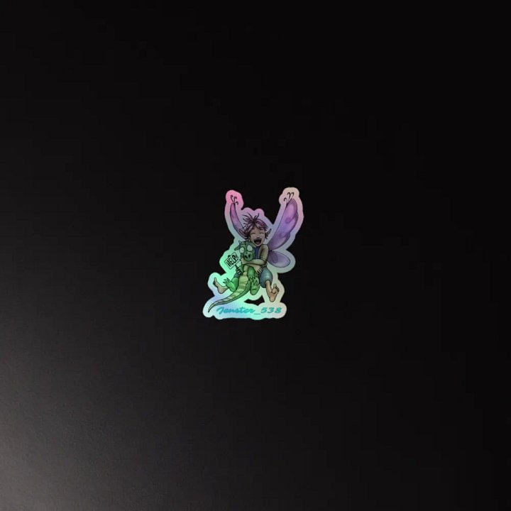 Whimsical Fairy and Dragon Holographic Sticker Sheet product image (4)