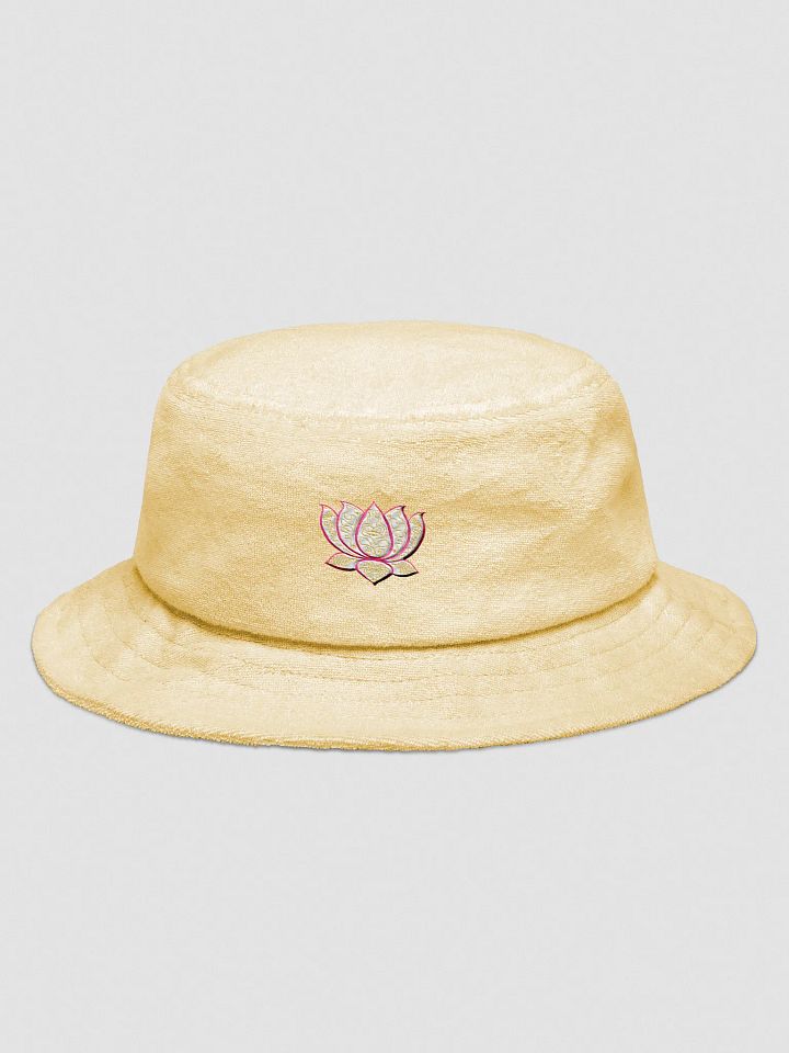Golden Lotus Terry Cloth Bucket Hat product image (1)