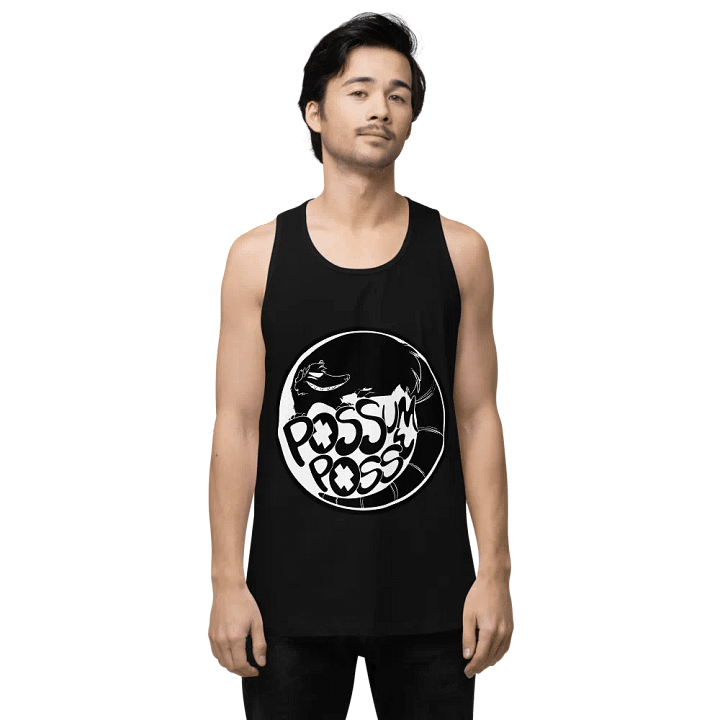 Possum Posse Tank BLK cotton product image (1)