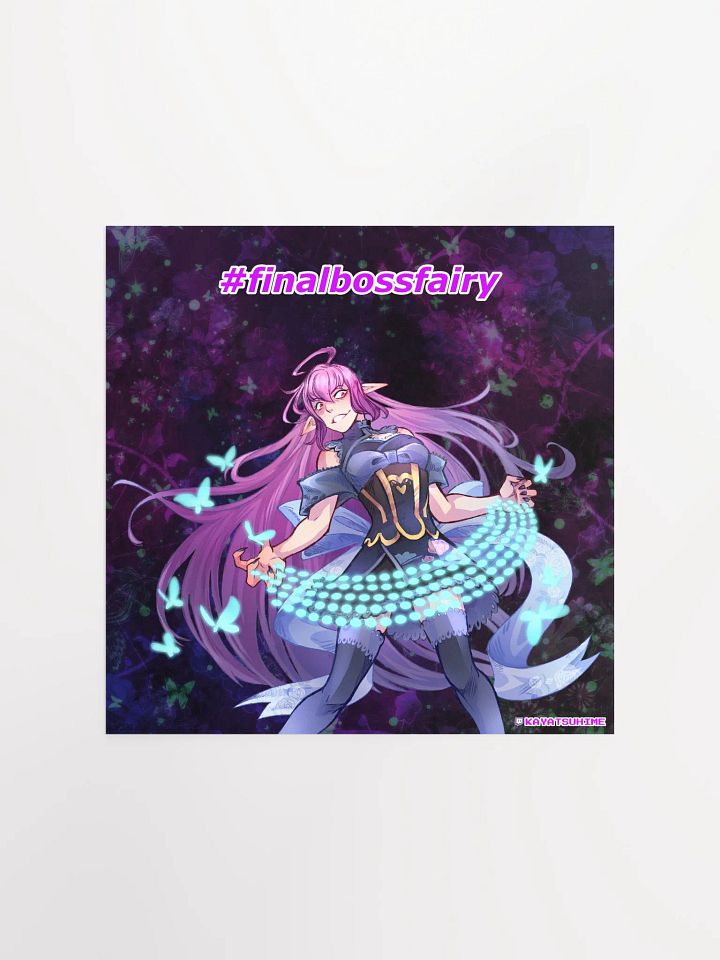 #finalbossfairy Square Poster (Keyboard ver.) product image (1)