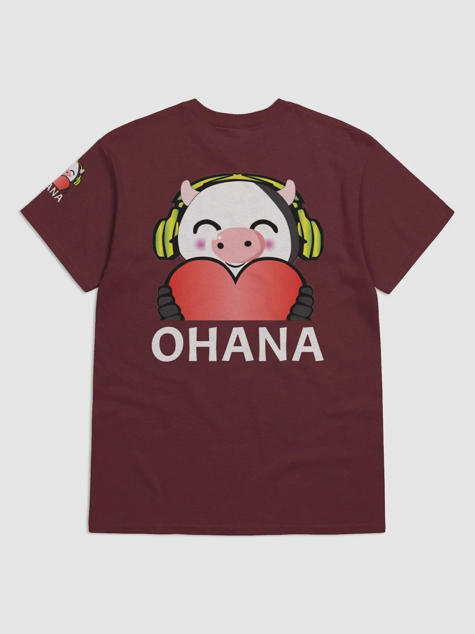 Mr. Moo Moo Ohana Shirt Maroon product image (2)