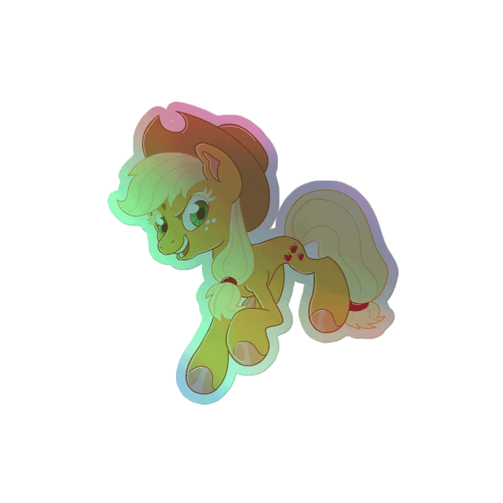 Applejack holographic sticker product image (2)