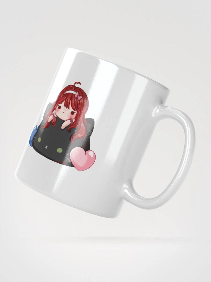 Blue & Pink Heart Cat Mug product image (2)