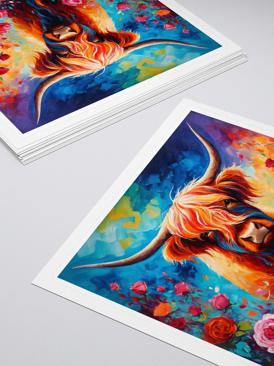Acrylic Rose Field Highland Cow Sticker product image (5)