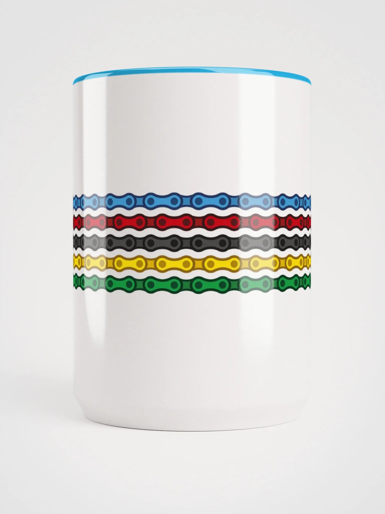 Rainbow Bands Bike Chain Coffee Mug product image (5)
