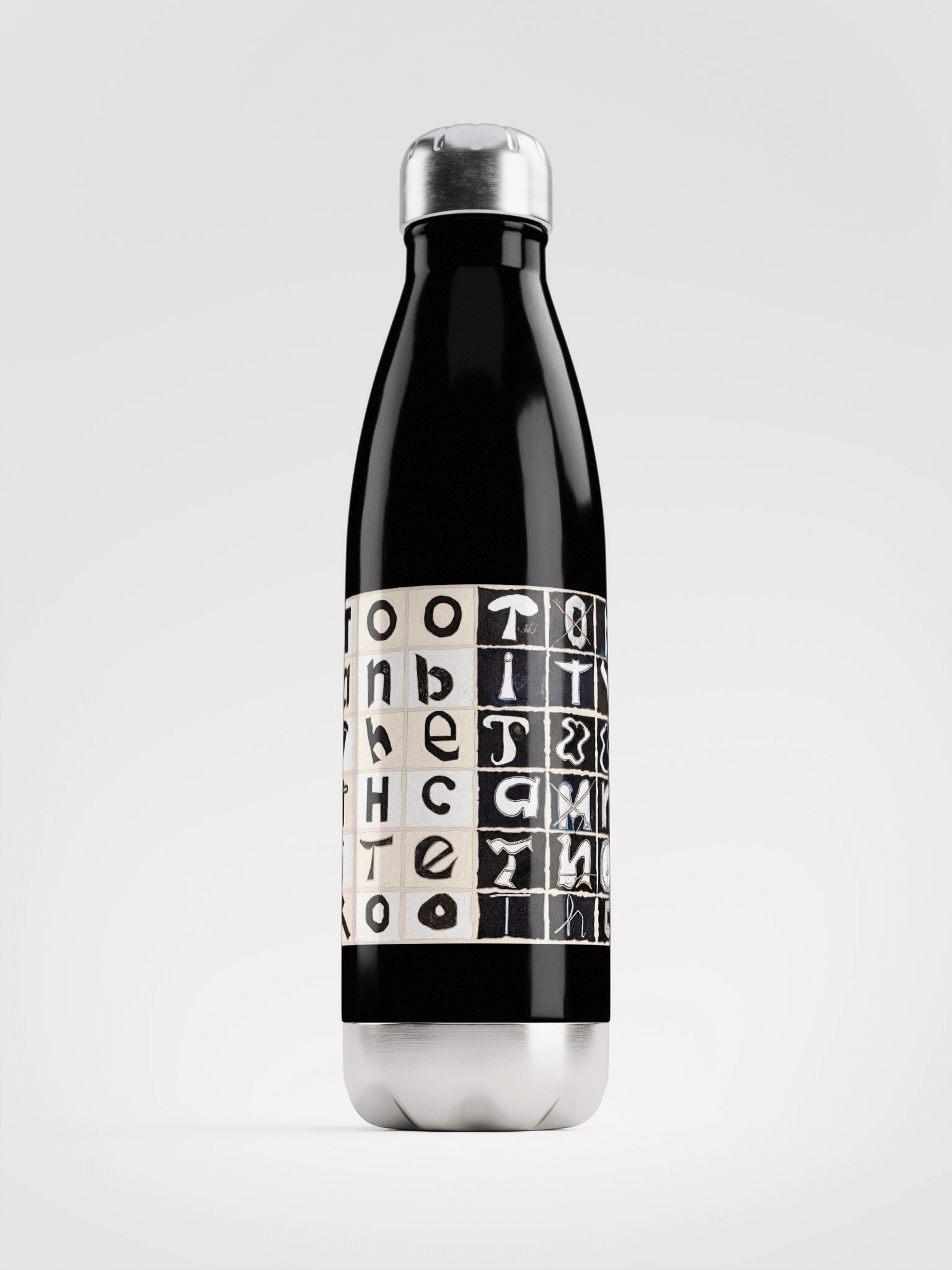 The Tooth Can Bite Stainless Steel Water Bottle (black) product image (1)