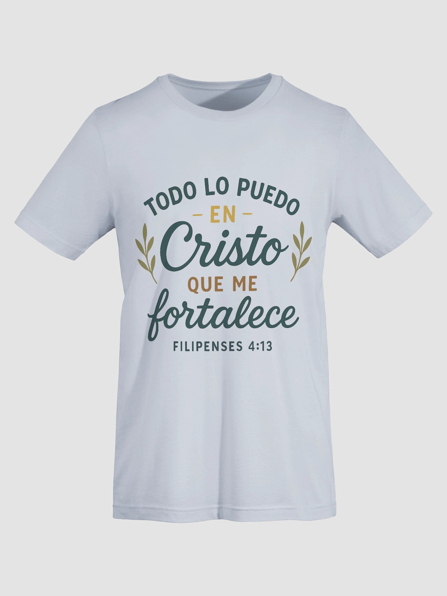 Christian T-Shirt – “Todo lo puedo en Cristo” (Philippians 4:13) – Spanish Bible Verse product image (7)