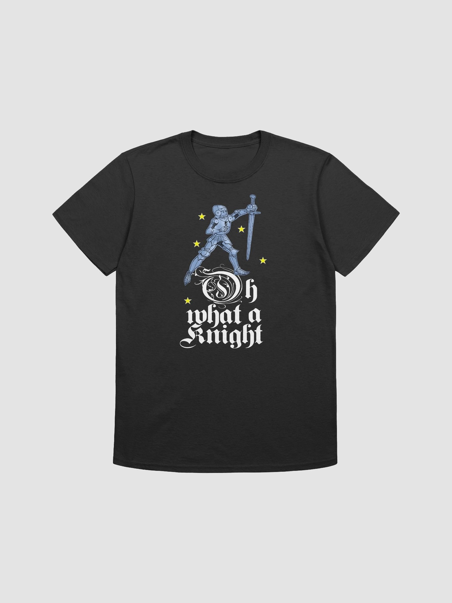 Oh what a knight: Fun medieval woodcut style T-shirt product image (3)