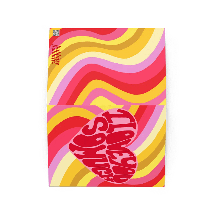 I Love You So Much retro portrait greeting card product image (2)