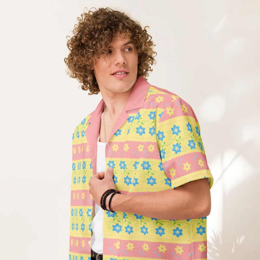 Hawaiian Style Shirt, Button Up, Unisex, Easter Egg Print product image (12)