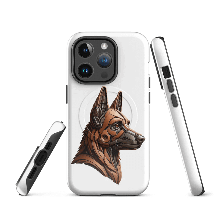 MagSafe® Tough Case for iPhone® | Iron Shepherd: KI-Design des Deutschen Schäferhund-Roboters product image (3)