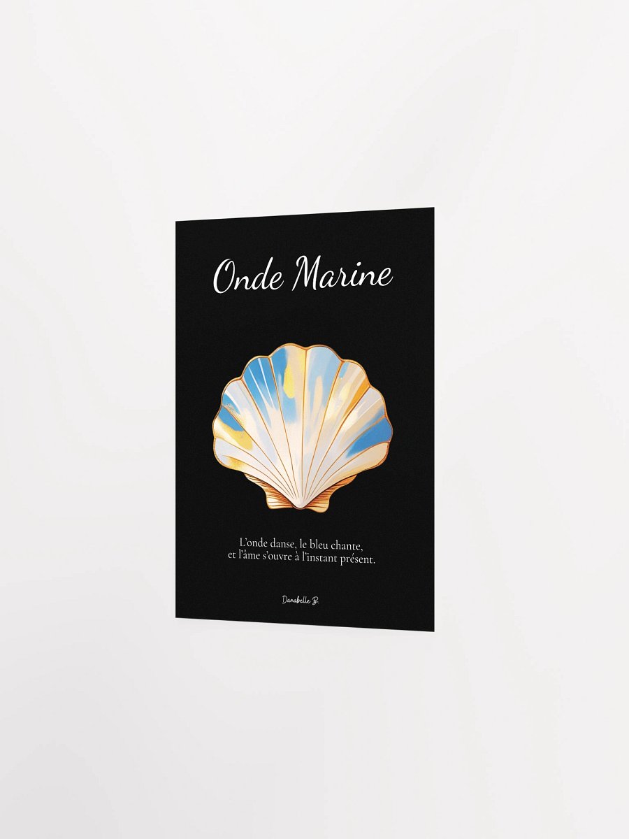 Poster artistique - Coquille Saint-Jacques - Onde Marine - Cadeau Déco Energie Vibratoire product image (2)