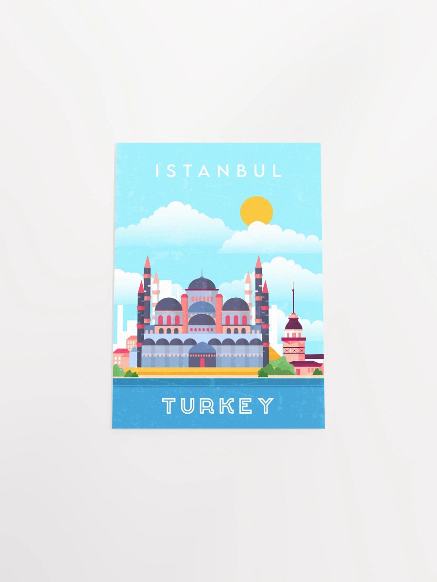 Istanbul, Turkey — Retro travel minimalist poster, retro travel art, retro travel wall art, vector art product image (9)
