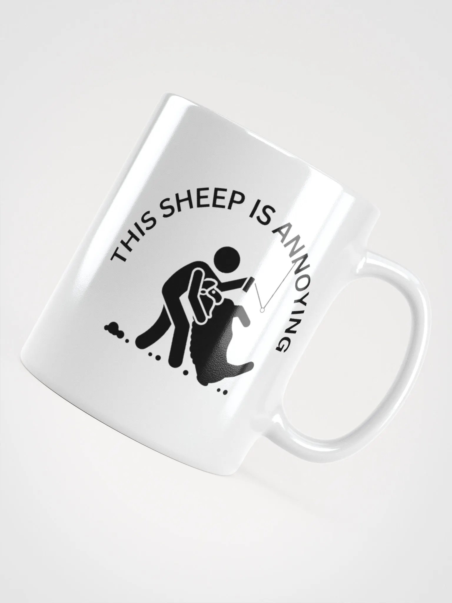 "This Sheep is Annoying" White Glossy Mug product image (12)