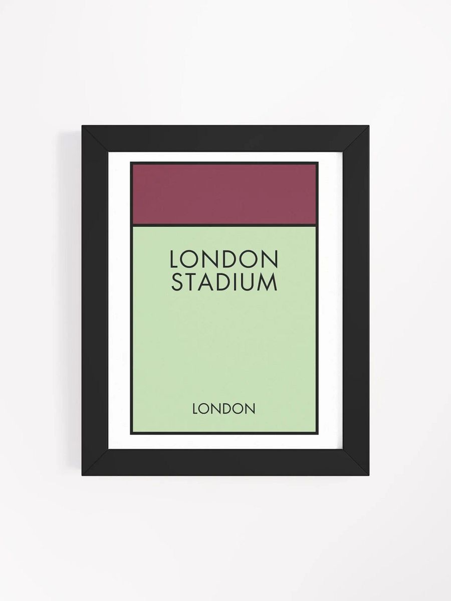 London Stadium London Monopoly Title Art Framed Print product image (4)