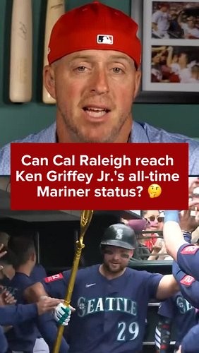 Can Cal Raleigh reach Ken Griffey Jr.’s all-time Mariner status? 🤔