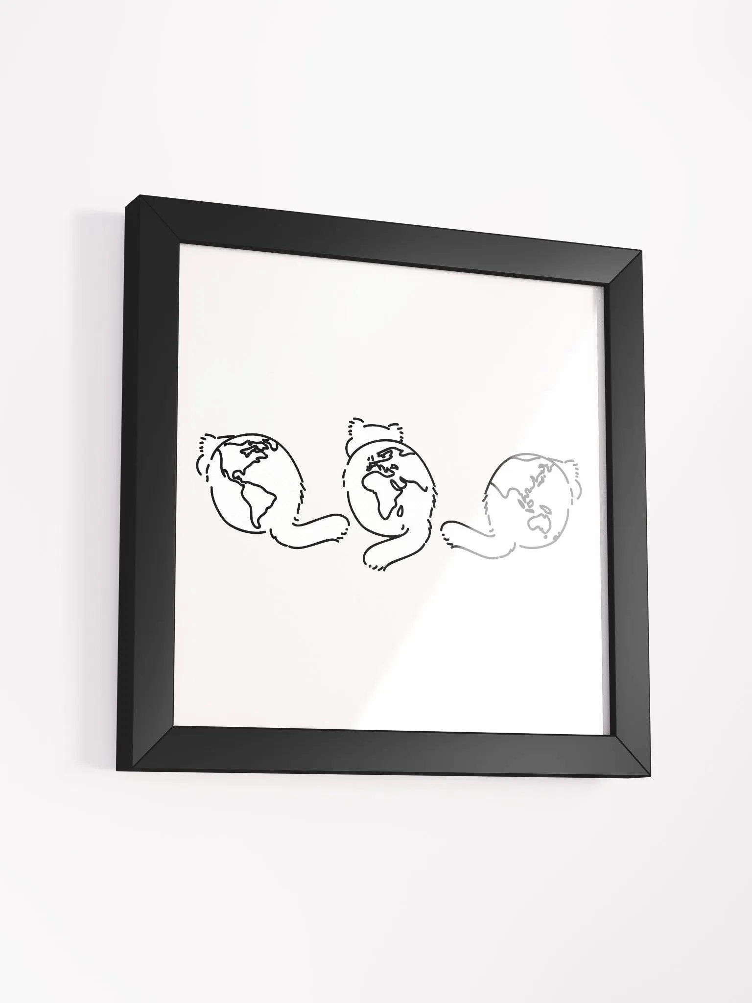 Planet Manul Trio - Framed Print product image (7)