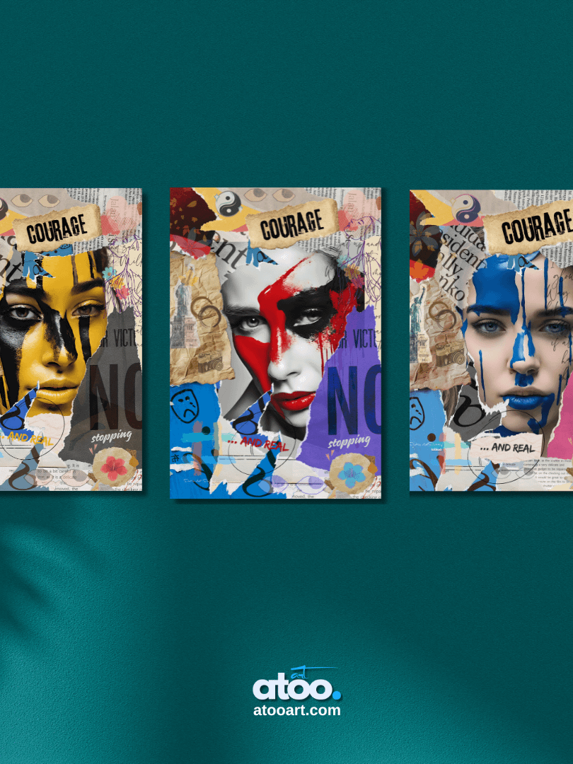 Don't be silent! Don't stop! Yellow. Collage Wall Art product image (4)