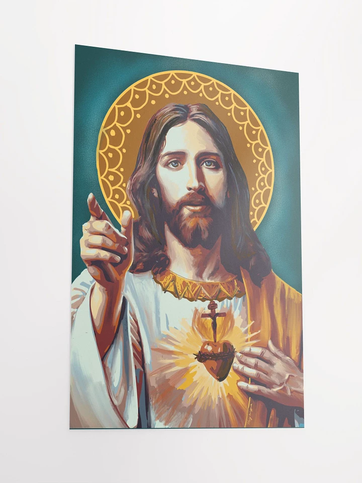 Sacred Heart of Jesus Painting Matte Print ( Not Framed) product image (2)