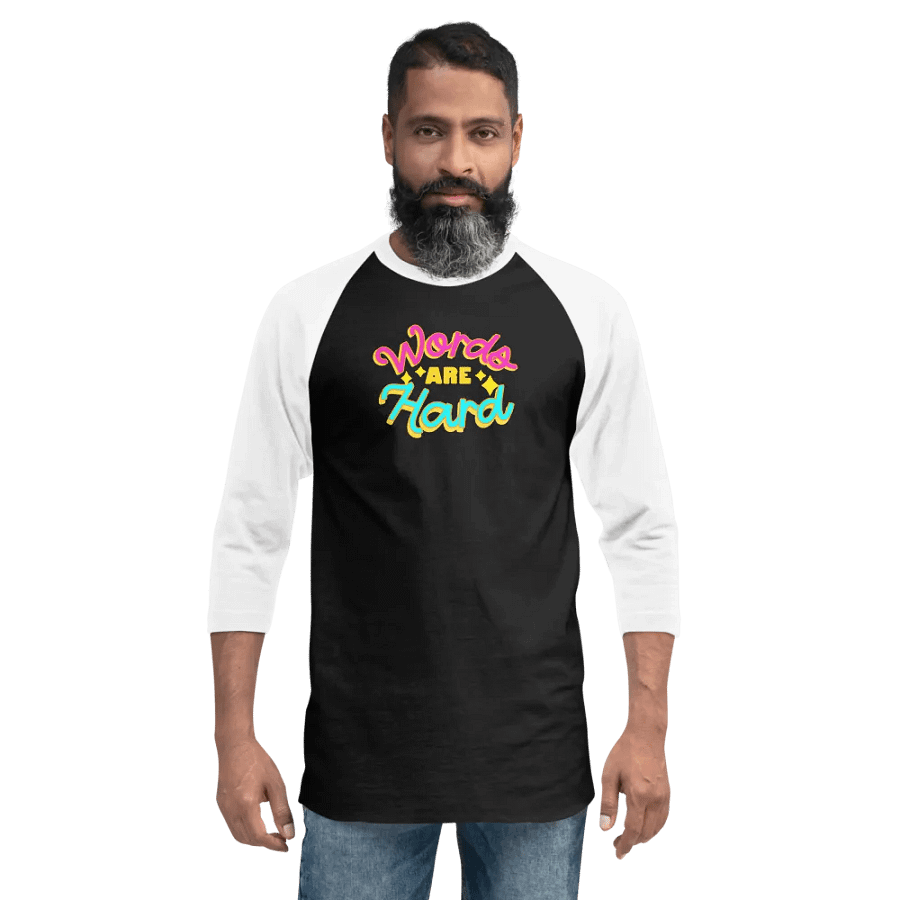 Words Are Hard Jersey Raglan Tee product image (16)