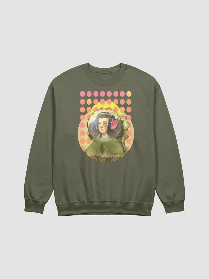 Queen of Space by Frank Fonik (AM/FM Radio Headphone) Techno EDM Classic Crewneck Sweatshirt product image (2)