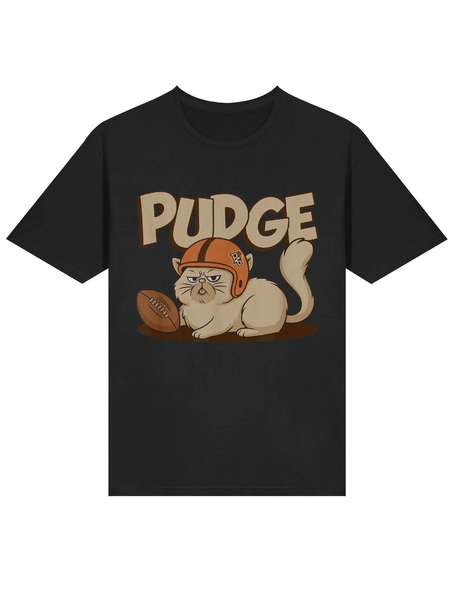 PUDGE Grumpy Cat Football Helmet T-Shirt product image (26)