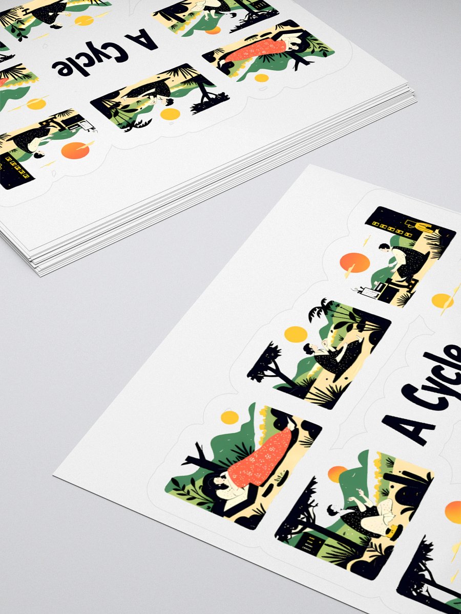 Nature-Inspired Life Cycle Art | Harmonious Illustration Sticker product image (11)