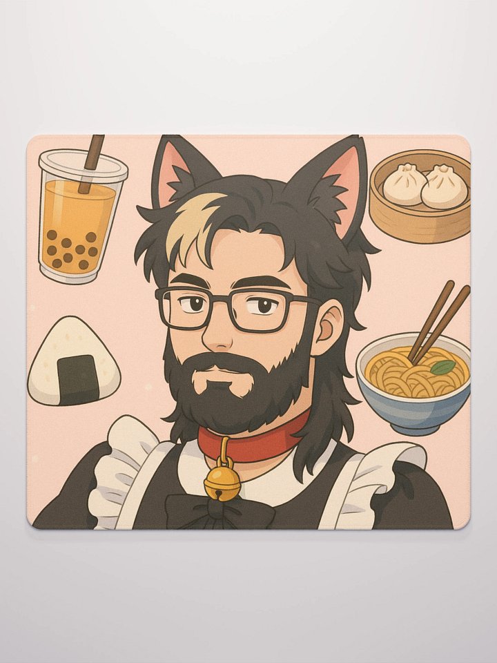 Cat Time Maid Boy Weeb Mousepad product image (2)