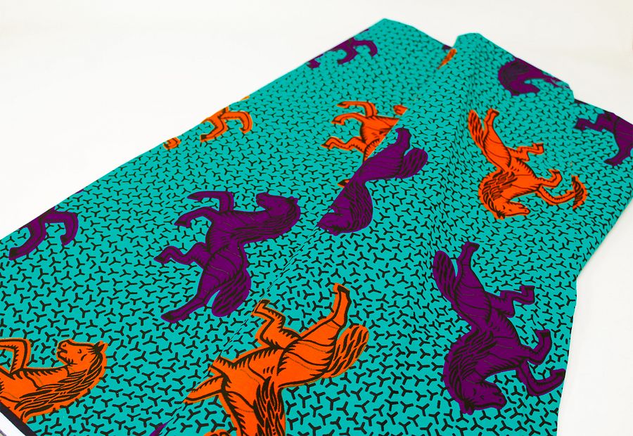 Tessuto Wax Print - Design Cavallini - cod.589/B product image (2)