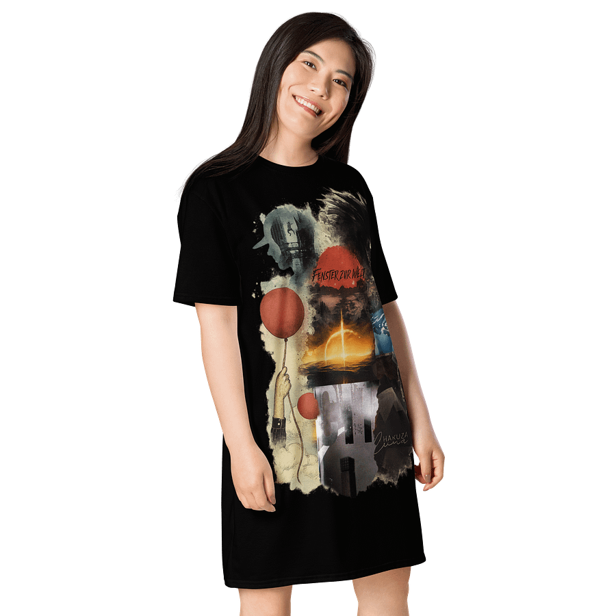 Oversized Shirt Dress – „Fenster zur Welt“ product image (4)