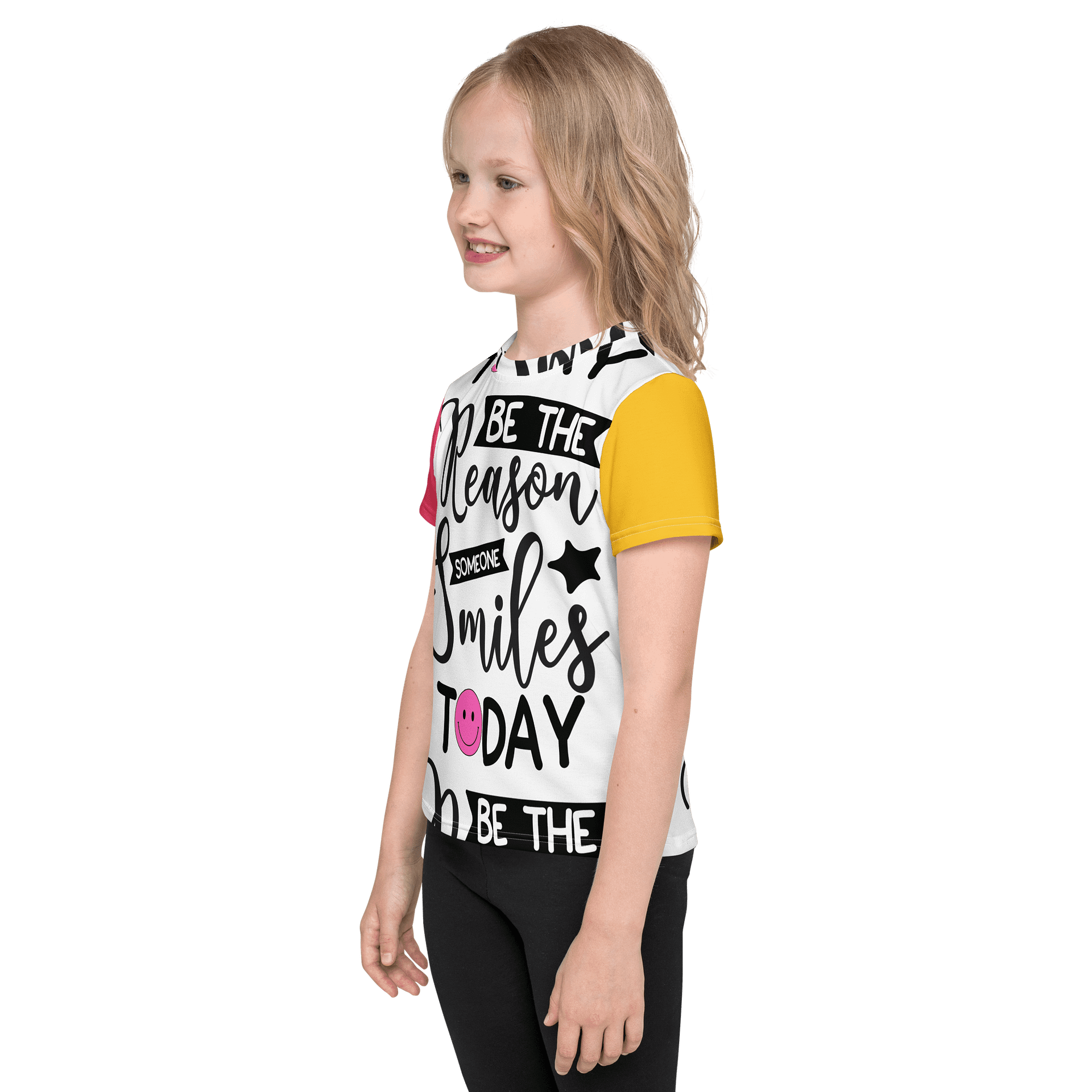 Be the Reason Someone Smiles Today All-Over Print Kids Crew Neck T-Shirt product image (3)