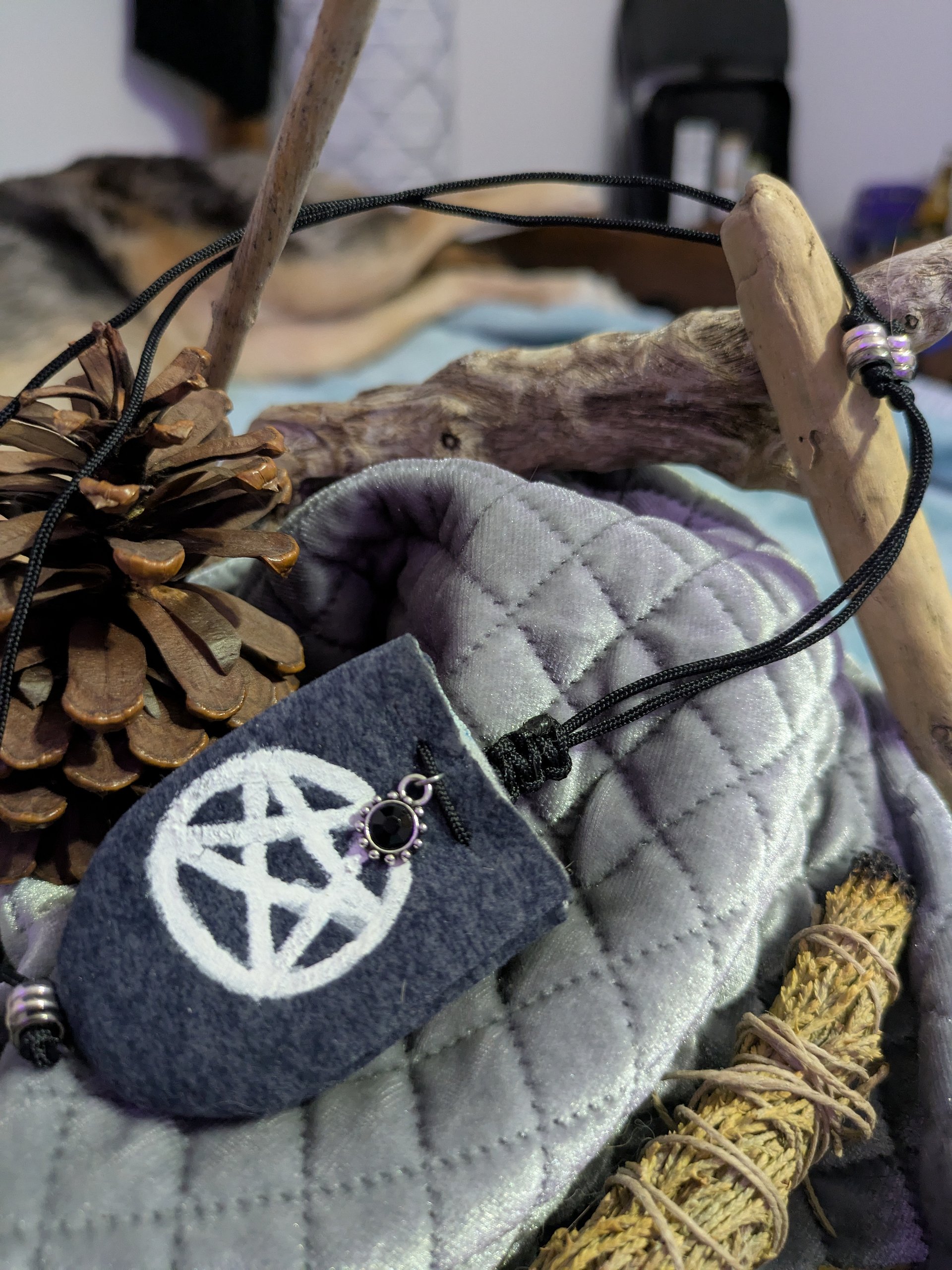 Pentagram Protection Pouch Necklace product image (2)