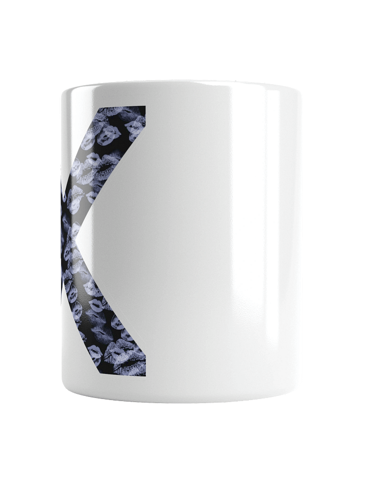 Black X Light Blue Lipstick Kisses | Glossy White Mug product image (2)