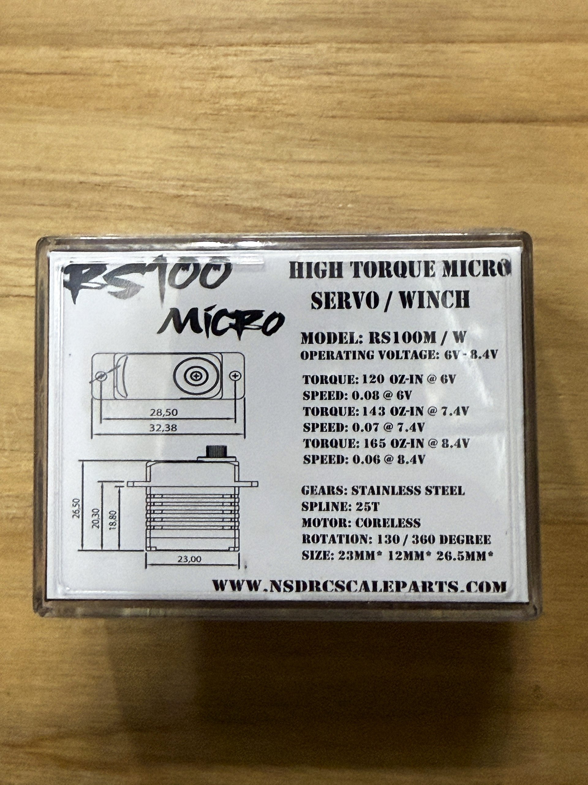 NSDRC RS100 High Torque Micro Servo NEW! product image (6)