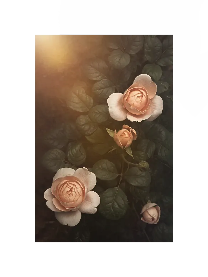 Peach Roses: Enhanced Matte Paper Poster product image (1)