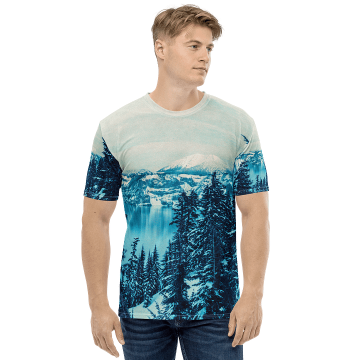 Crater Lake Lomopurple Print All Over Crew Tee product image (2)
