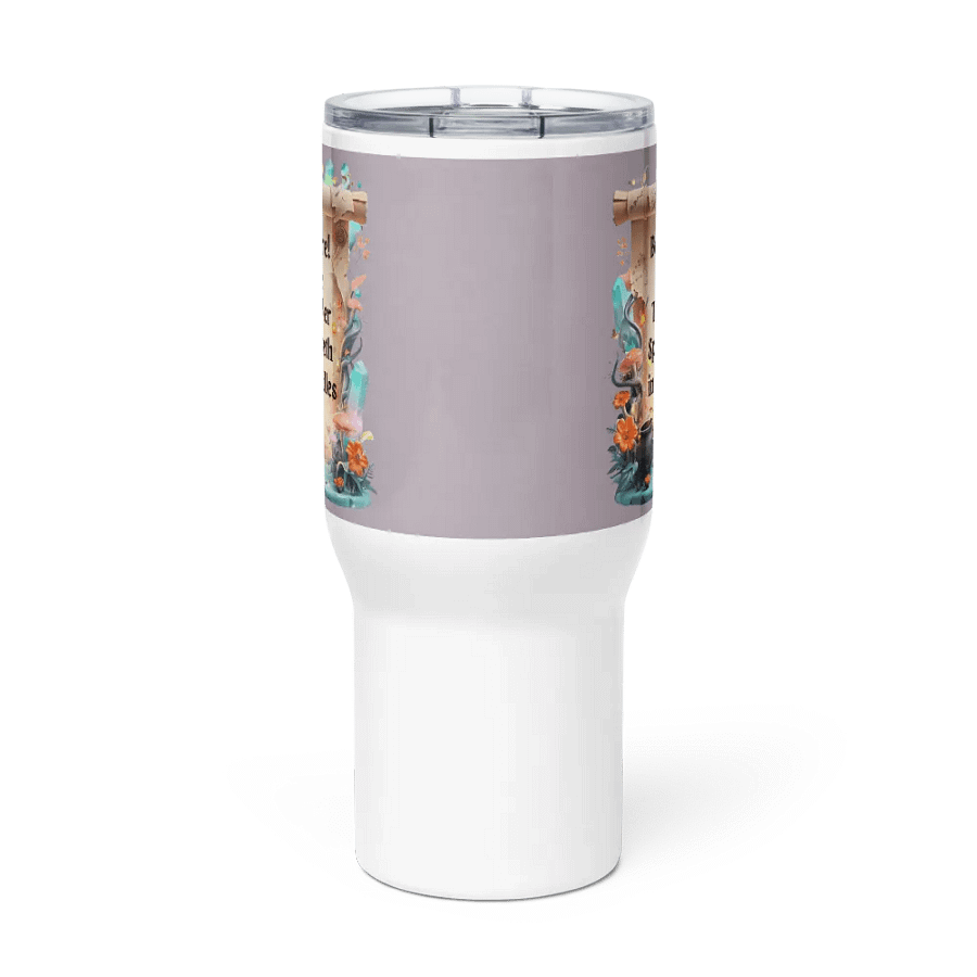 Funny Mom Tumbler with Hadle – ‘Beware! The Toddler Speaketh in Riddles!’ – Parenting Survival Cup product image (3)