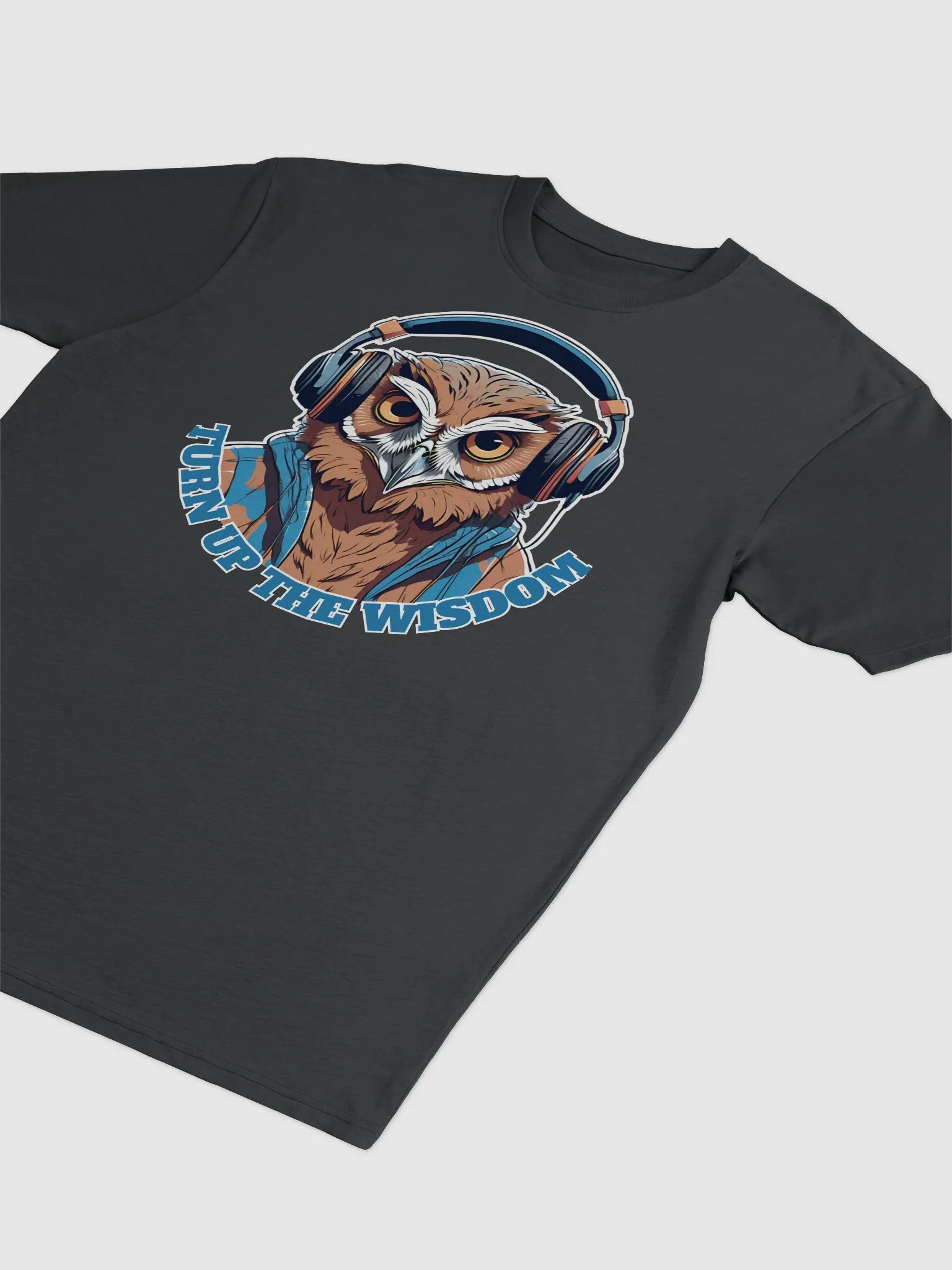 Turn Up The Wisdom Owl Wearing Headphones T-shirt product image (3)