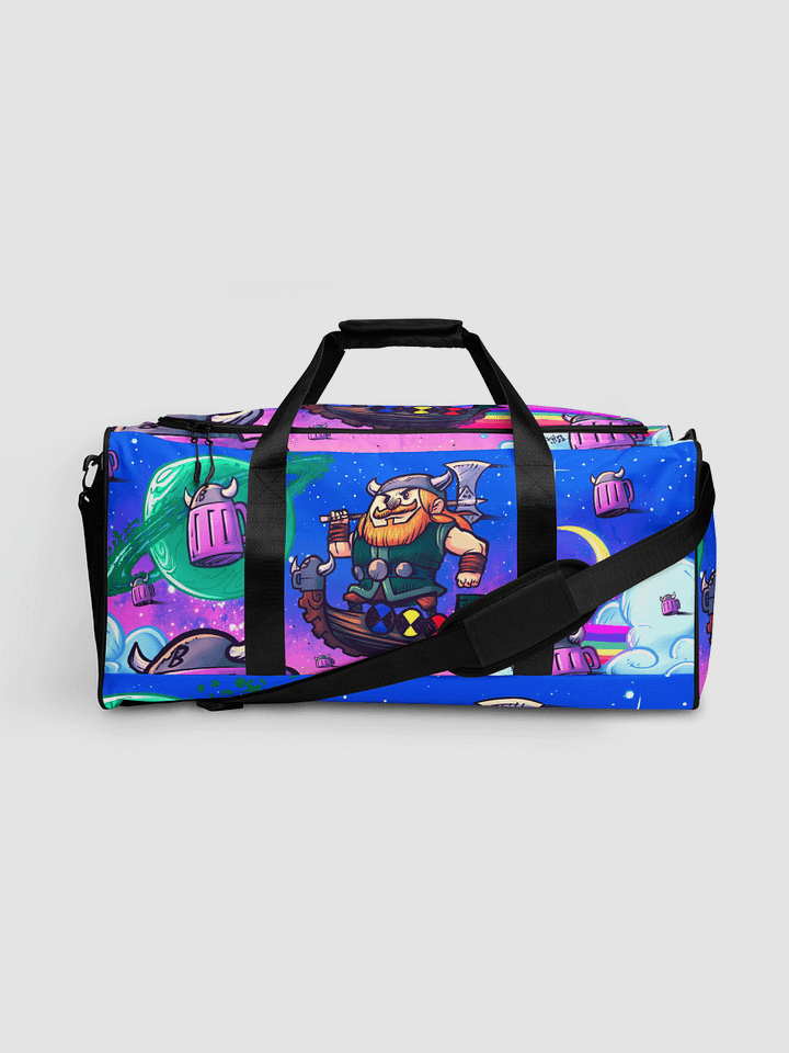 Flying Bumkin in viking war canoe All-Over Print Duffle Bag product image (1)
