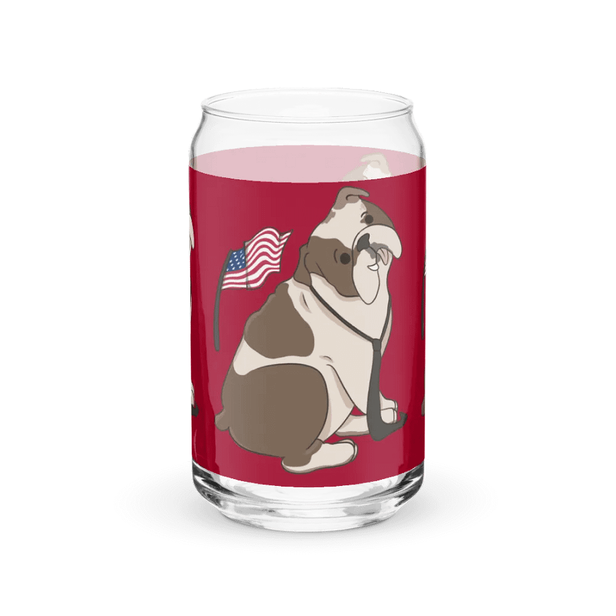 Patriotic Bulldog Glass product image (1)