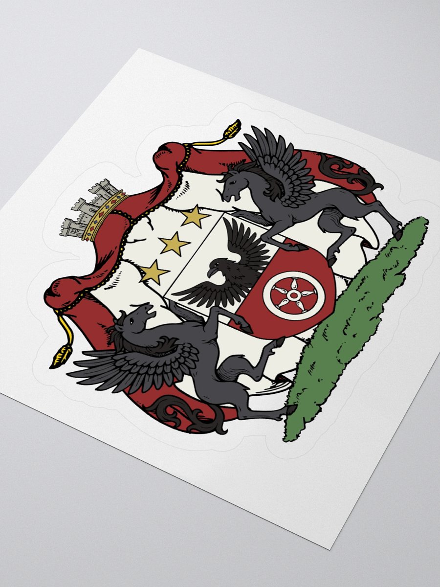 Raven and Pegasus Coat of Arms Kiss Cut Sticker product image (8)