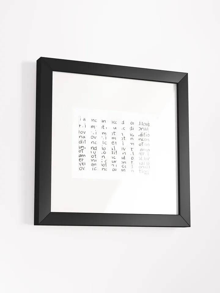 unconditional lover Panel Card Print Framed product image (1)